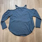 Melrose and Market  Pullover Sweater Womens Size Large Cold Shoulder Blue New NWT‎ Photo 1