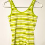 Nike  Size Medium 8-10 Vintage Yellow White Ribbed Striped Tank Top Sleeveless Photo 4