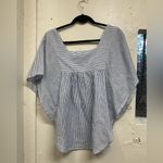 BeachLunchLounge Linen Blend Striped Blouse Size Medium Photo 4