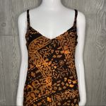 Flaming pearl resort wear festival beach brown & black tank sleeveless dress med Photo 1
