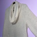 J.Crew Cowl Neck Sweater Women L Wool Blend Neutral Coastal Pocket Preppy Knit Photo 2