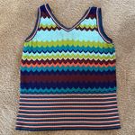 Anthropologie Aldo Martins Bamboo Rainbow Chevron Striped Knitted Tank Vest S Photo 4