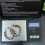 Stainless Steel Simulated Diamond Avocado Green Peridot Inside Out Hoop Earrings Photo 13