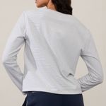 Athleta  Essential V Neck Long Sleeve Tee in Arden Stripe Photo 4