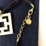 Trina Turk ๐๐ Black & Gold Logo Pendant Necklace Photo 3