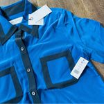 Equipment Leoncel Two Tone Silk Shirt | NWT | Medium Photo 4