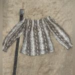 J for Justify Modern Snake Print Off Shoulder Top Size L Photo 0