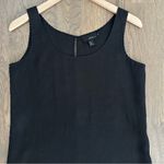 Donna Karan DKNY Pure 100% Linen Sleeveless Scoop Neck Shift Dress in Black Size Medium Photo 7