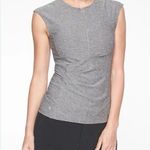 Athleta XLT Pacifica Wrap Front Heather Gray Tank Zip Neckline Photo 0