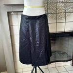 Tory Burch  size 6 black shimmer skirt midi pleated flattering Photo 3