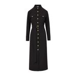 Veronica Beard NWT  Jaden Shirtdress Size 6 Black with Gold Button Detail Photo 6