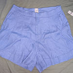 Maeve NWT Anthropologie  Colette High Waist Linen Blend Shorts W14P Sky Photo 0