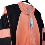 Adidas Coral and Black Zip-Up Bomber Track Jacket Size Medium NWT CD6871 Photo 4