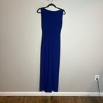 Ralph Lauren Lauren  royal blue slit maxi dress ruched embellished Photo 5