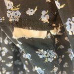 Madewell Blue Prairie Floral Short Half Sleeves Gathered Tie V-Neck Blouse Top Photo 5