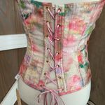 Lace Made Floral Corset Top w/Matching Lace Skirt. Fairytail Series. LARGE Pink Photo 9