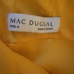Mac Duggal Faux Wrap Mango Yellow Long Sleeve A Line Gown Womens Size 6 12404 Photo 11