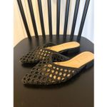 Joie  Behold black leather woven mule flats size 6.5 Photo 1