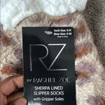 Rachel Zoe RZ by  Animal Print Sherpa Lined Grip Slipper Socks SIZE 9-11 Photo 1
