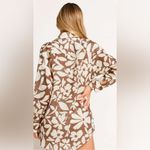 Vitamin A Playa Linen Boyfriend Shirt - Desert Flower EcoLinen designer summer L Photo 1