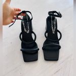 Free People  Parker Chain Heels in Black Silver Size 37.5 NWOT $138 Photo 4