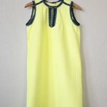 J.Crew Neon Citrus Yellow Arrow Print Shift Dress Size 00 Photo 3