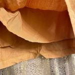 Free People Tori Side Ruched Mini Skirt Mustard Yellow Linen Blend Small NWOT Photo 4