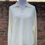 Parisian Vintage Cream  Works Acrylic Embroidered Sweater Y2K 90s Photo 0