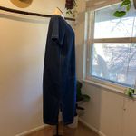 TY Vintage 90s Blue Cotton Denim Short Sleeve Chore Pocket Dress Size XL Photo 2