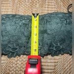 Aerie Women's Dark Green Floral Lace Bandeau Bralette, Size S Photo 7