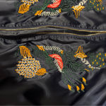 Embroidered Satin Bomber Jacket Blue Size XS Photo 1