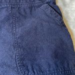 Talbots Elastic Waist Shorts Womens 12 Navy Blue Embroidered Hem Drawstring Photo 6