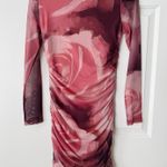 Anthropologie  The Maya Long-Sleeve Ruched Cowl-Neck Mini Dress, Size M Photo 8