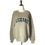 ClickBait David Dobrik Tan Sherpa Fleece Teddy Bear Fuzzy Crewneck Sweatshirt S Photo 1