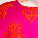 Escapada Pink Orange Tropical Coral Print Kimono beach swim cover Dress sz S/M Photo 8