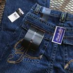NWT BLUE DARK WASH FUBU EMBROIDERED DENIM JEANS Size 27 Photo 3