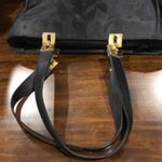 MCM  Black and Gold Monogram Shoulder Bag with Top Zipper Closure Made In Germany Photo 11