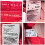 American Eagle Hi Rise Girlfriend Jeans Light Red Washed Denim X Short Size 6 Photo 2