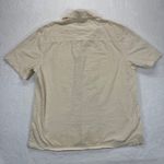 Everlane  Camp Shirt Textured Button Up Short‎ Sleeve Casual Beige Size M Photo 5