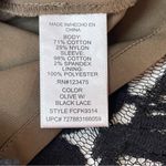 French Connection UK Style Lovelace Tee Dress Khaki Green/Black Sz 12 Photo 9