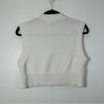 Aritzia Tna Marcy Cropped Sweater Vest Size XXS White Photo 2
