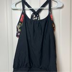 Tank top bathing suits top with sports bra and skort bottom Black Size M Photo 4