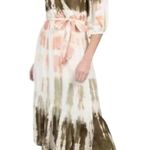 Young Fabulous and Broke Tie-Dye Asymmetrical Hem Faux Wrap Dress M Photo 0