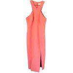 Cinq à Sept Melina Halter Cutaway Midi Dress 2 Orange Photo 2