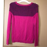 Talbots Stripe Lambs wool Sweater Pink Blue Small petite Photo 1
