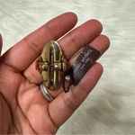 Henri Bendel NWT  Tribal Dark Grey Rocks and Gold Ring Size 9 Photo 2