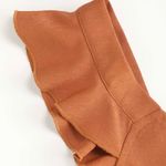 Cider  Terracotta Ruffle Sleeve Crop Top Photo 3