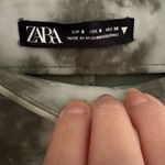 ZARA Green Tie Dye High Waisted Stretch Flare Split Leg Pants Photo 6