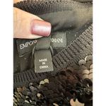 Emporio Armani  NWT Black Sequin Chevron Knee Length Dress Size IT 40/US 4 Photo 9