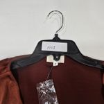 LPA  Criss Cross Blouse in Cherry Brown Medium Photo 13